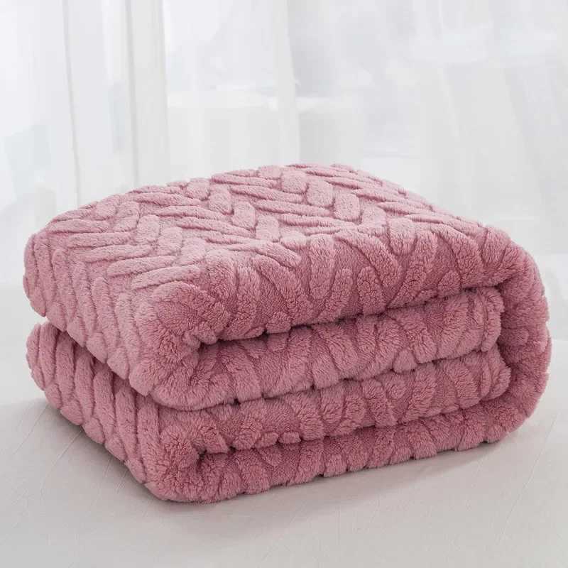 autumn and winter new high-gram single-layer double-sided jacquard Tafu fleece Shu cotton fleece multi-functional blanket H251216 - view 7