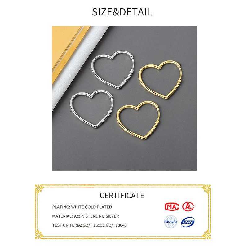 925 Sterling Silver Earrings Charm Women Trendy Jewelry Vintage Simple Retro Party Accessories Gifts Heart Gold Earring G251216
