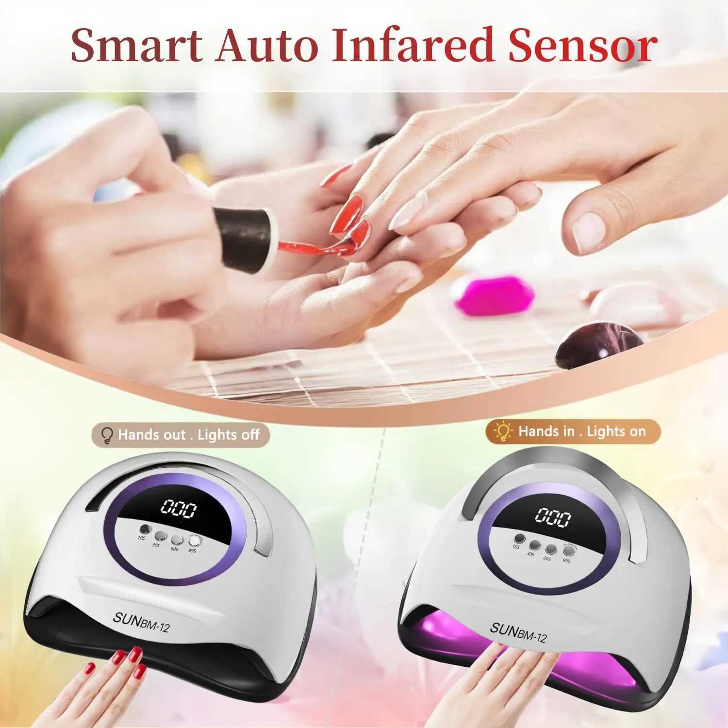 UV LED Nail Lamp Professional Light Dryer for Nails Fast Curing Lamps 72 LEDs Auto Sensor Gel Polish Drying LightsT251216