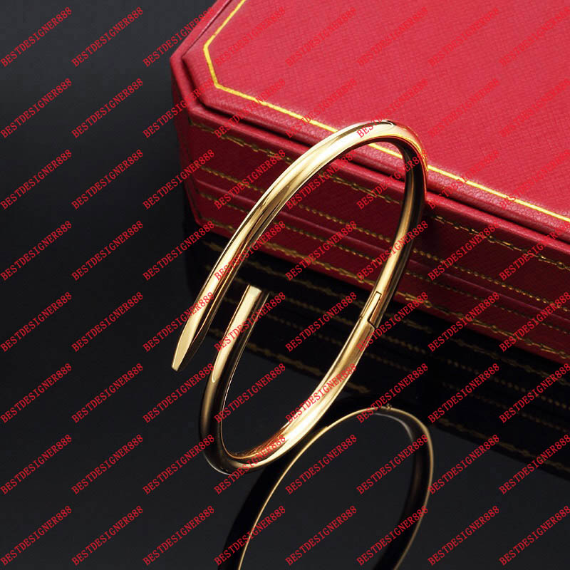 Designer Nails Bracelet Gold Jewelry Car Cuff Bracelets Luxury Silver Screw Bracelets Size 17,19CM Popular Women Men Valentines Day Gift No Box Bracelet Bangle