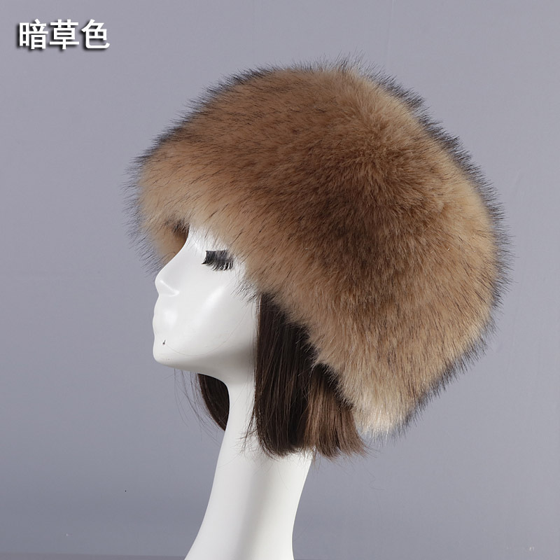 Headbands BEIZIRU real fox fur headband women winter fashion headwear hair band accessori for hair for girl hair accessori 231204bj