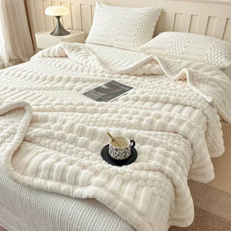 1pc Warm Flannel Fleece Blanket Cozy Jacquard Mulit purpose Throw Blankets Bedspread Office Nap Blanket 180200cm Drop Shiping H251216 - view 5