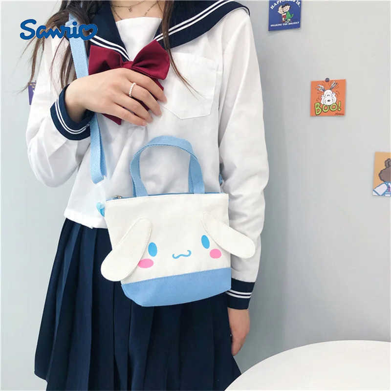 Sanrio Kawaii Cinnamoroll Pom Purin Shoulder Bags Cute Cartoon Messenger Bags Students Backpacks Handbags Children Christmas Gifts H2512161
