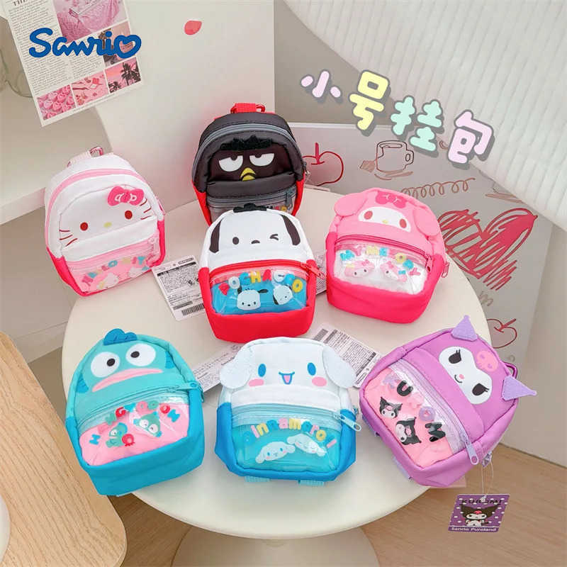 Sanrio Hello Kitty My Melody Cute Mini Backpack Shaped Coin Purse Cartoon Storage Bag Mountaineering Buckle Bag Gift for Girls H2512161