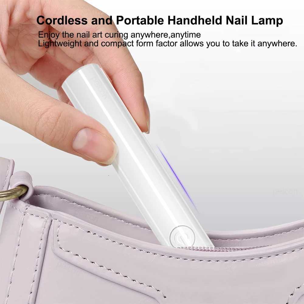 Mini UV Nail Lamp Dryer For Manicure LED Light Nail Art Gel Curing Rechargeable Home Use Portable Quick Drying Varnish Nail LampT251216