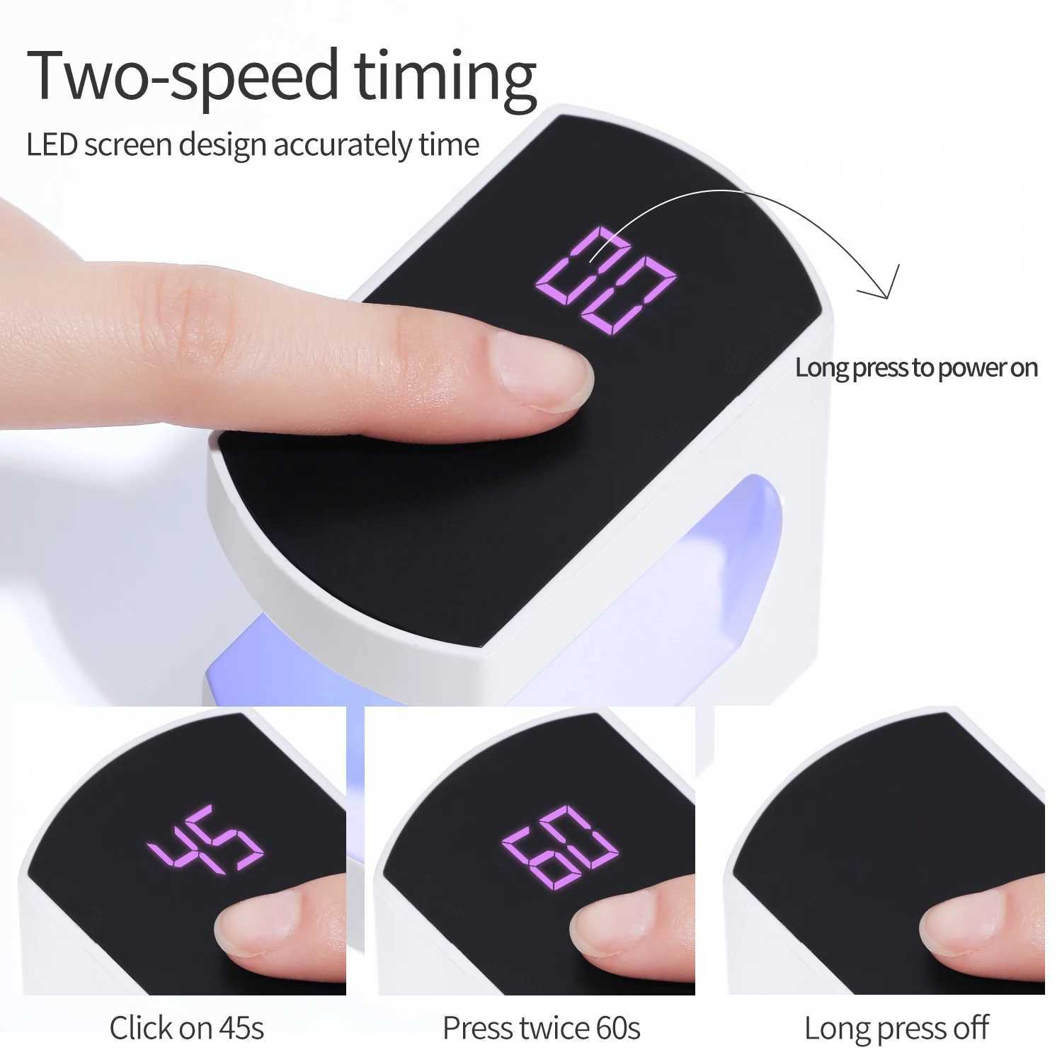 Nail Lamp Touchscree Charm Intelligent Nail Dryer Gel Polish Drying Lamp Led Lamp Nail Photo MaChine Tool Salon EquipmentT251216