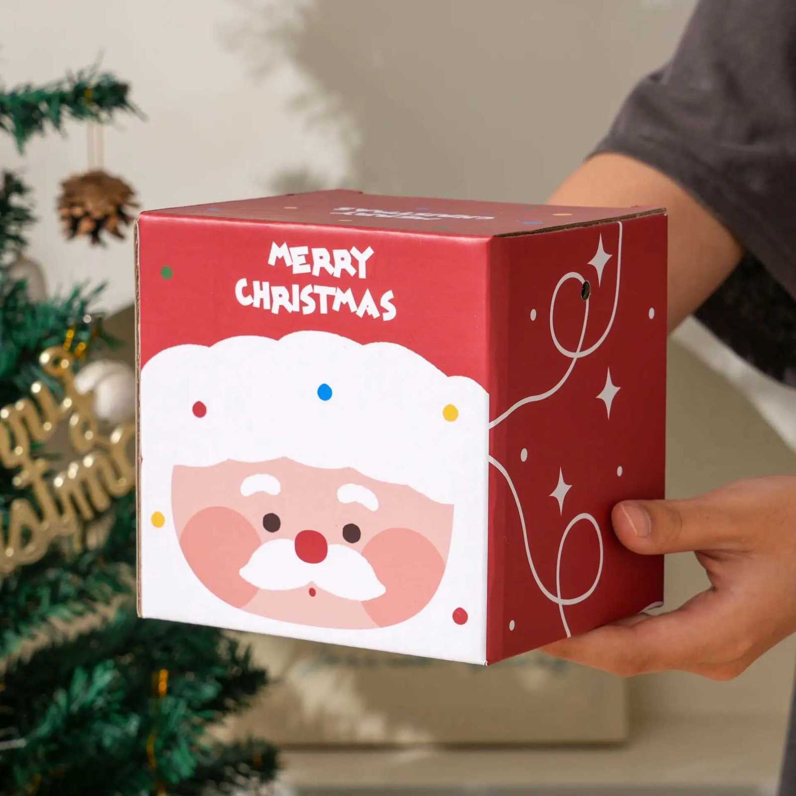 Santa Claus Ceramic Couple g Beautif Creative Gift Cute Water Cup with Lid Gift Box for Gifts H251215