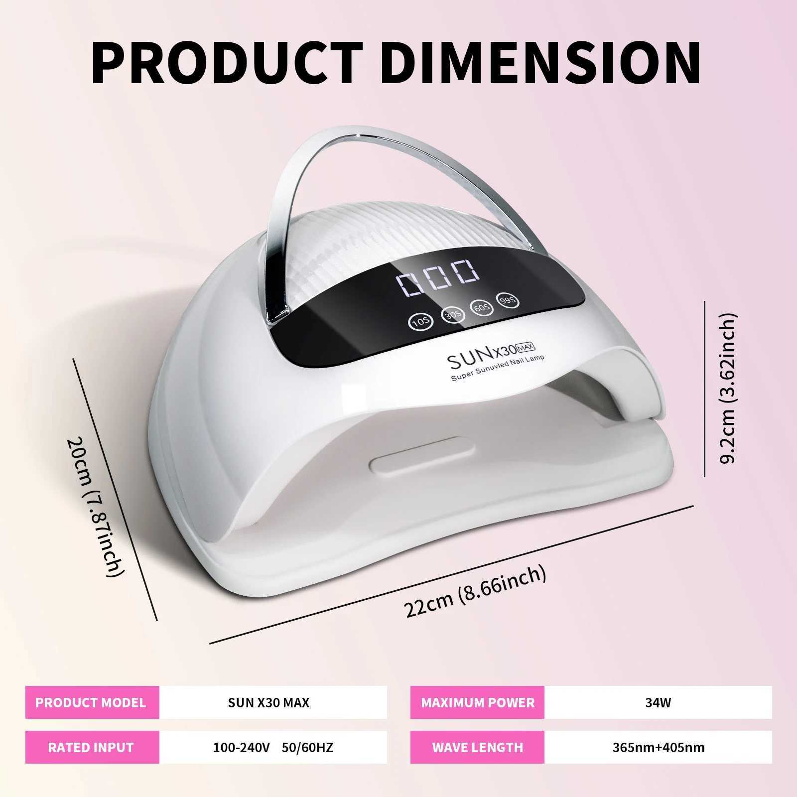 Professional 90 LED UV Nail Lamp For Nails Gel Polish With 4 Timer Setting HD Display Screen Auto Sensor Nail Dryer ToolT251216