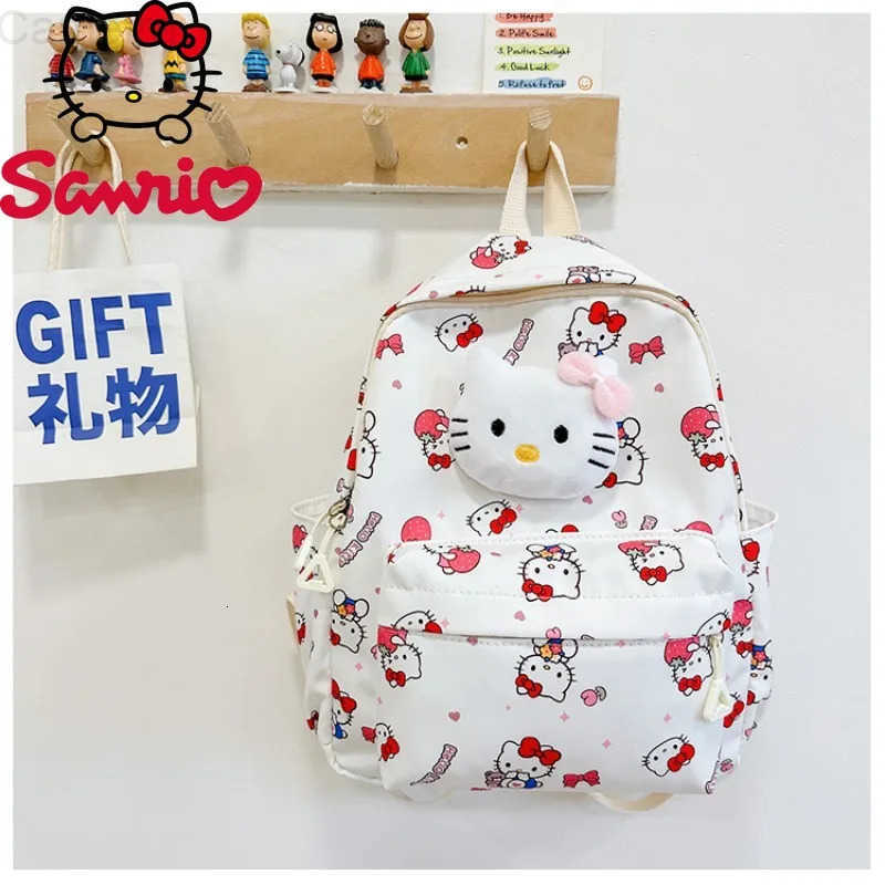 Sanrio Hello Kitty Kuromi My Melody Cinnamoroll Lightweight Nylon Backpack Cute Cartoon Design Travel Casual Outings Polyester H251216
