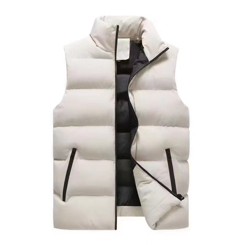 Korean Style Autumn & Winter Cotton Vest for Men - Slim-Fit, Thickened, Padded, Athletic & Casual Gilet, Padded Outerwear Vest