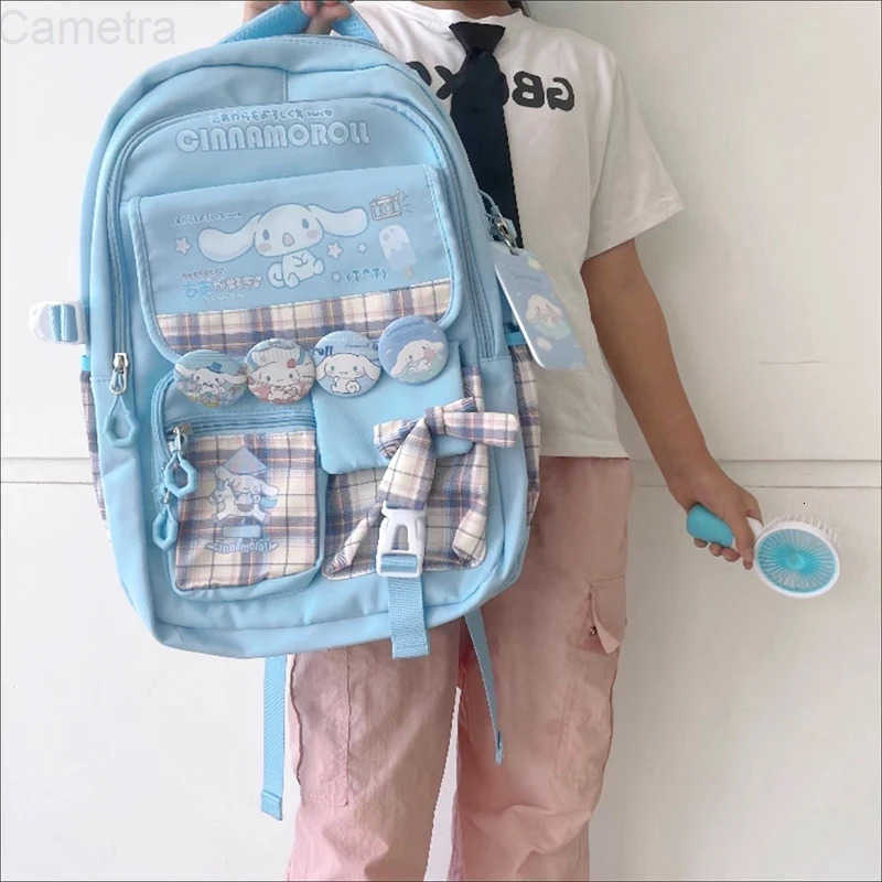 Sanrio Cinnamoroll Schoolbag Cartoon Kuromi Bag Burden Reduction Lightweight High Capacity Children Backpack School Supplies H251216