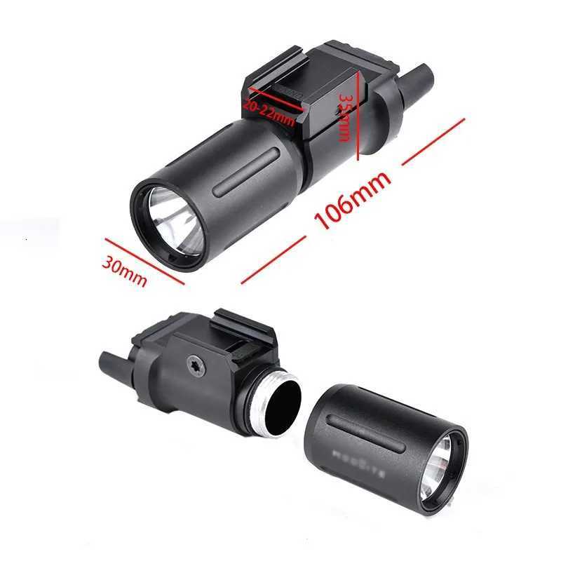 WADSN PL350 PLHv2 Flashlight 18350 16340 Tactical Pistol Gun Light High Power Metal Lamp Fit 20mm Picatinny Rail Airsoft HuntingXJ251216