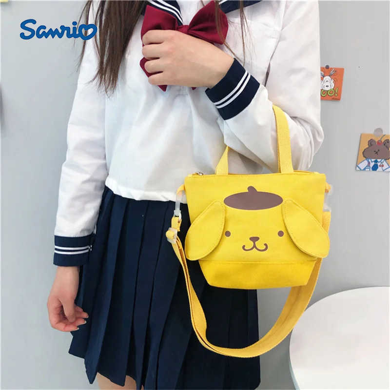 Sanrio Kawaii Cinnamoroll Pom Purin Shoulder Bags Cute Cartoon Messenger Bags Students Backpacks Handbags Children Christmas Gifts H251216