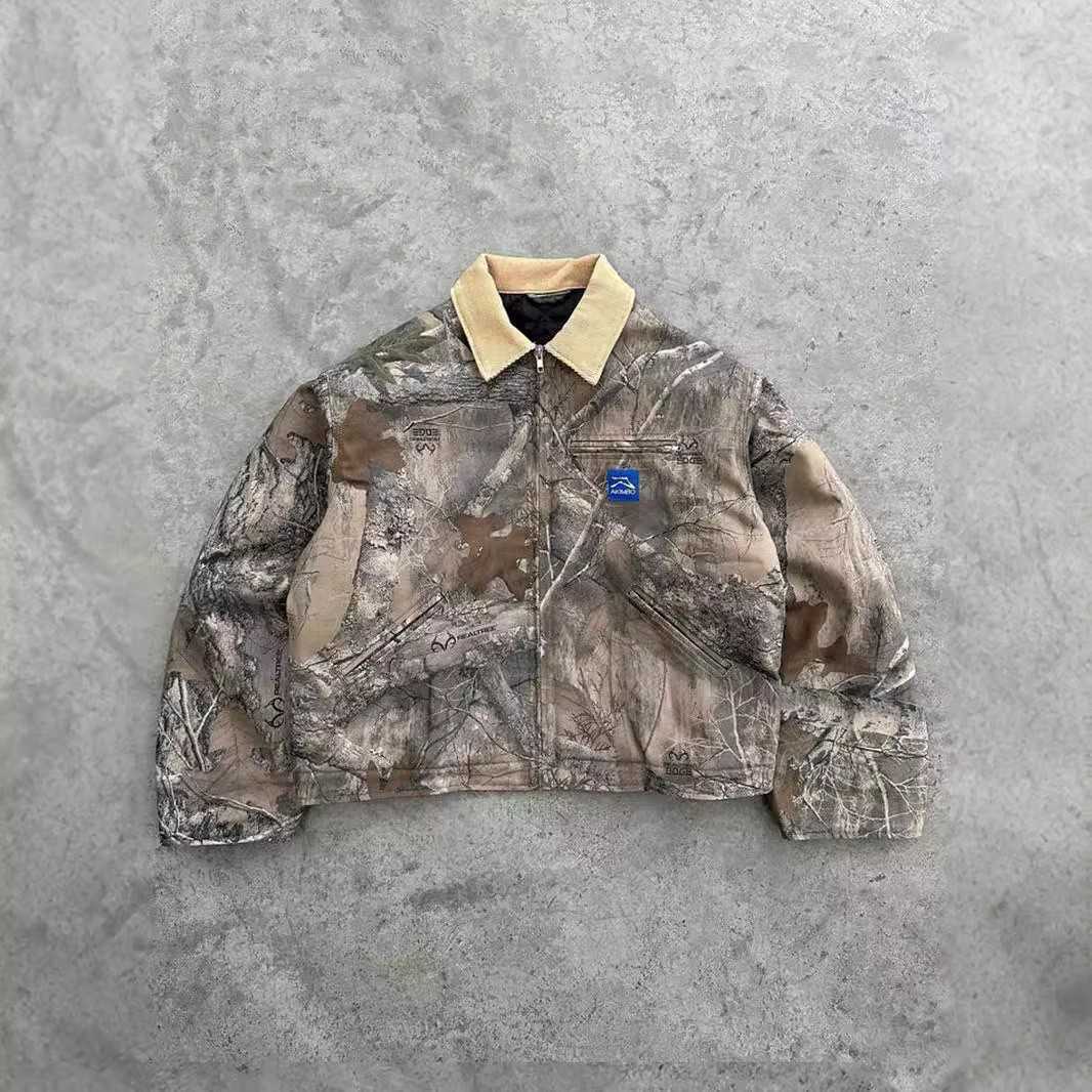 New personalized street camouflage printed jacket for men and women fashionable and trendy niche and popular T251216