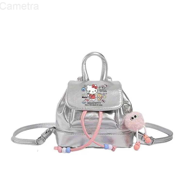 Sanrio Sanrios Child Backpack Hello Kittys Girls Heart Spring Summer Fashion Crossbody Bag Kawaii Cartoon Girl Gift Portable Student H251216