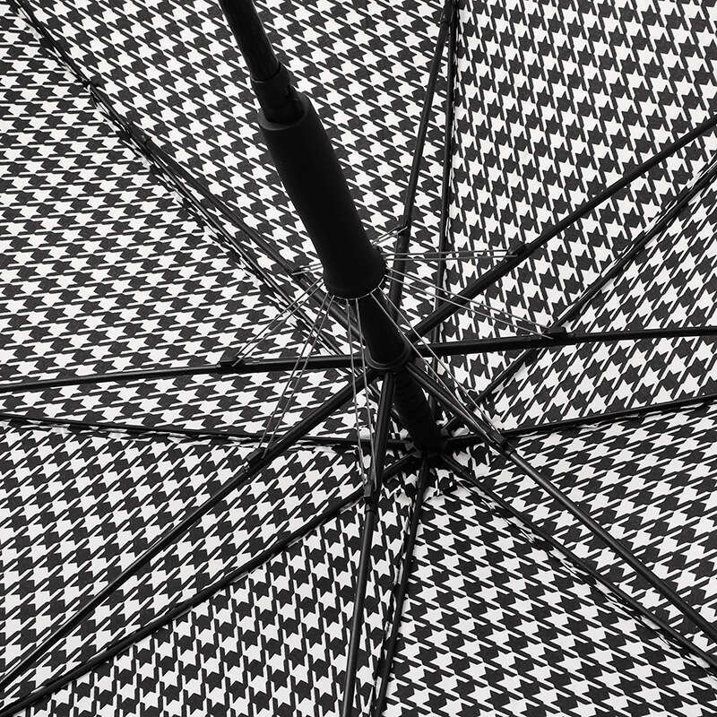 designer Houndstooth Long Handle Korean Fresh Lightweight 50% 70% off Windproof Rainy Day Umbrella Goddess