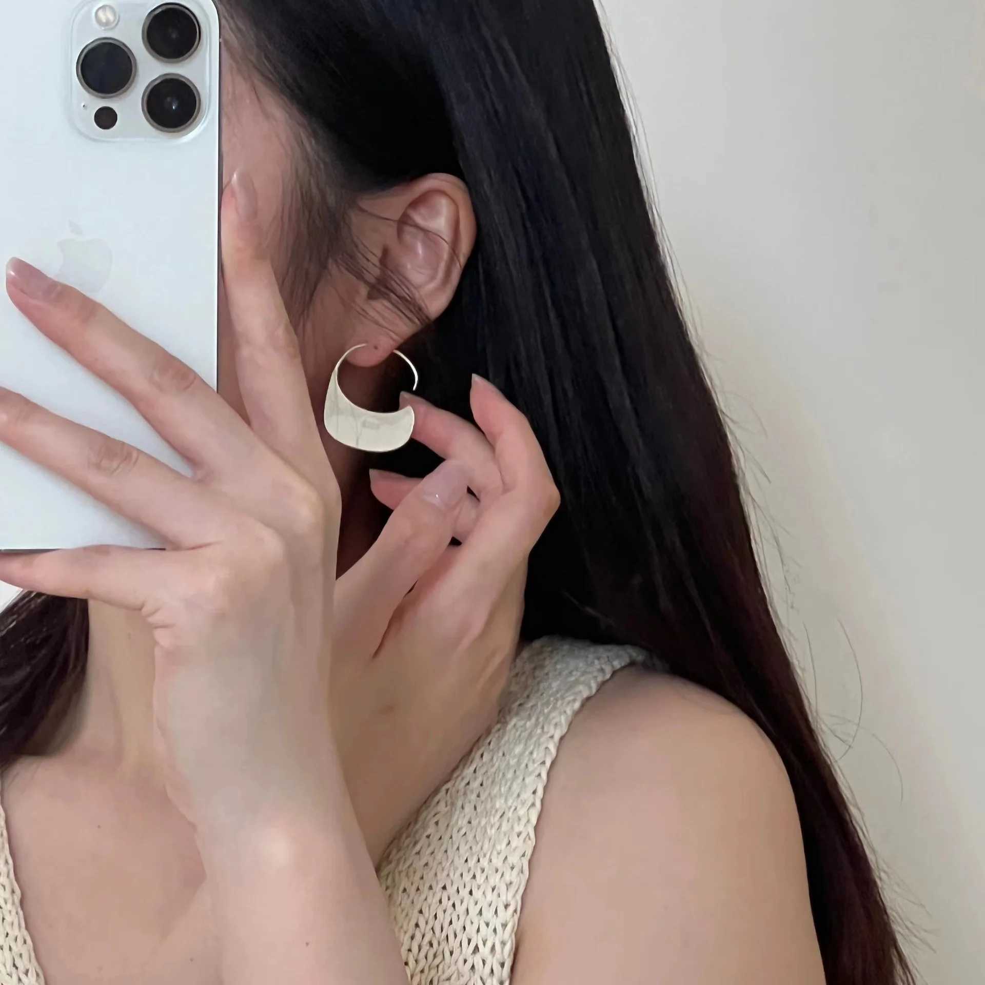 925 Sterling Silver Vintage Big Earrings For Women Trendy Earring Jewelry Prevent Allergy Party Accessories Gift G251216