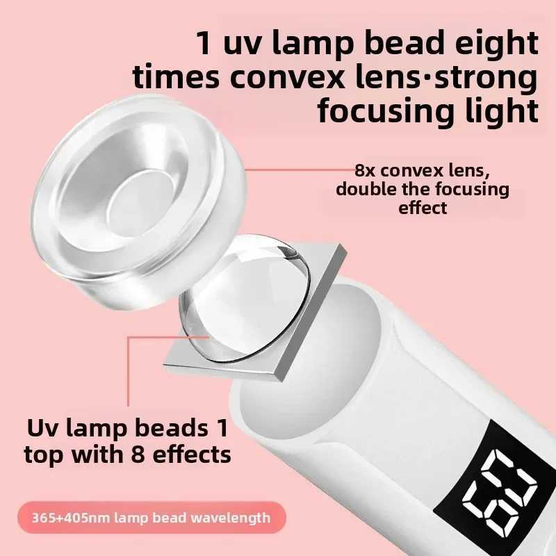 1-10PCS Portable Rechargeable Nail Lamp - Compact Handheld UV Light Curing Light for Travel Mini Flashlight DesignT251216
