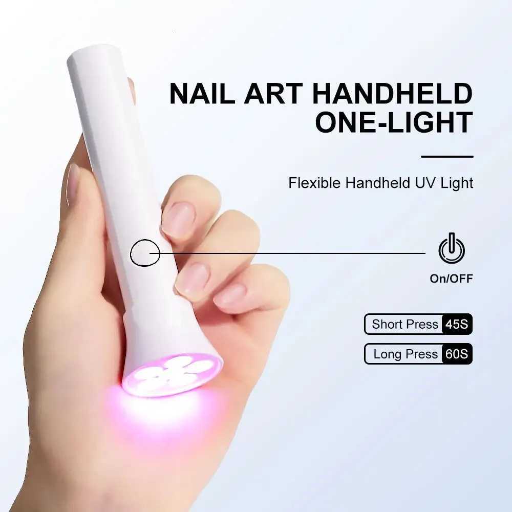 Nail UV LED Lamp Dryer Portable Rechargeable Flashlight UV Light for Drying Nails Gel Polish Lamps Machine Pin Cure ToolsT251216