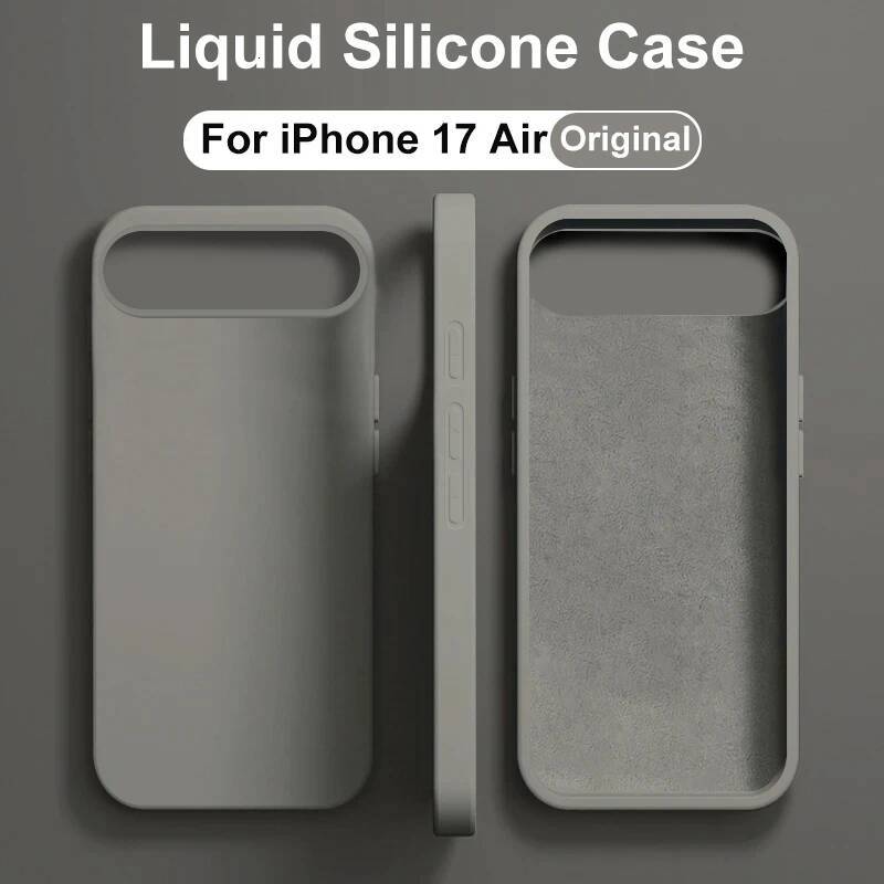 New Shockproof Cases For Apple iPhone 11 12 13 14 15 16 Pro Max Plus 17 Air Liquid Silicone Case Soft Cover Phone Accessories