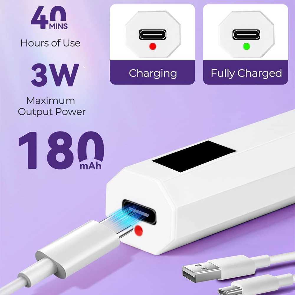 Portable Nail Lamp Handheld Mini Timing Display Family Quick Dry Flashlight Pen Chargeable Nail Dryer Machine Uv Led Nail LampT251216