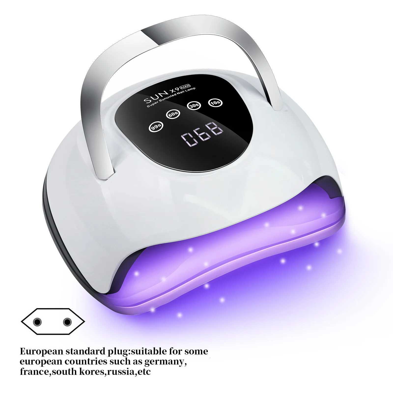 220W High Power UV Nail Lamp 2X Faster Gel Polish Dryer with 57 LED Professional Manicure Light with Timer ModesT251216