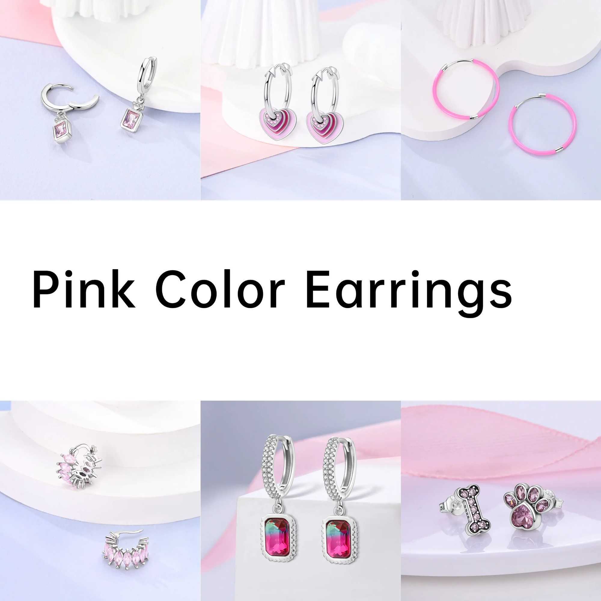 Purple Zircon Hoop Earrings 925 Sterling Silver U-shaped Liquid Metal Love Heart Fashion Earrings For Women Jewelry G251216