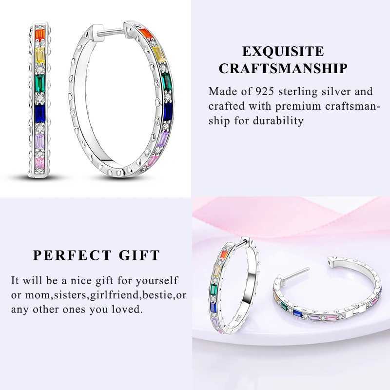925 Sterling Silver Hoops Earrings Hypoallergenic Hoops Earrings With Zirconia Fashion High Quality Jewelry for Women Girls G251216