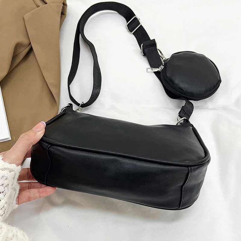 Fashion Ladies Hobos Underarm Bag Simple Women Shoulder Crossbody Bags Female Girls Small Handbags with Purse M251216