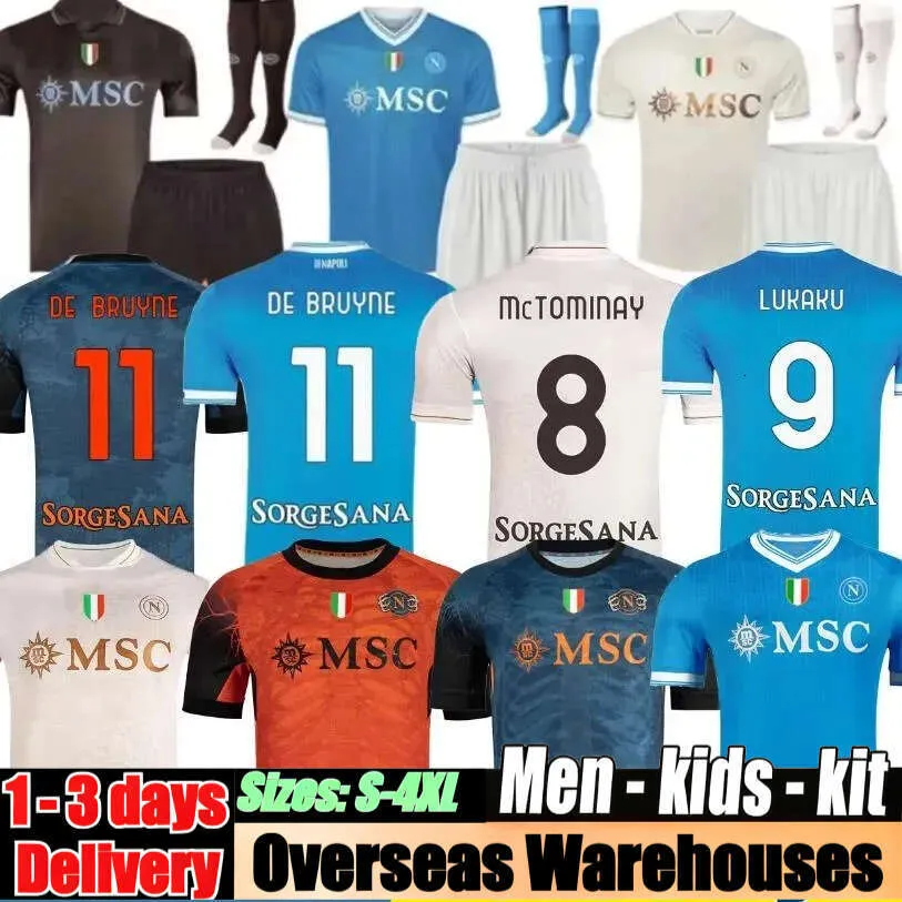 LUKAKU DE BRUYNE 25 26 Soccer Jerseys Maglia LANG LUCCA Naples 2026 BEUKEMA NERES Football Shirts Mctominay Napoli Jersey Top Kit Men Kids Training Shirts