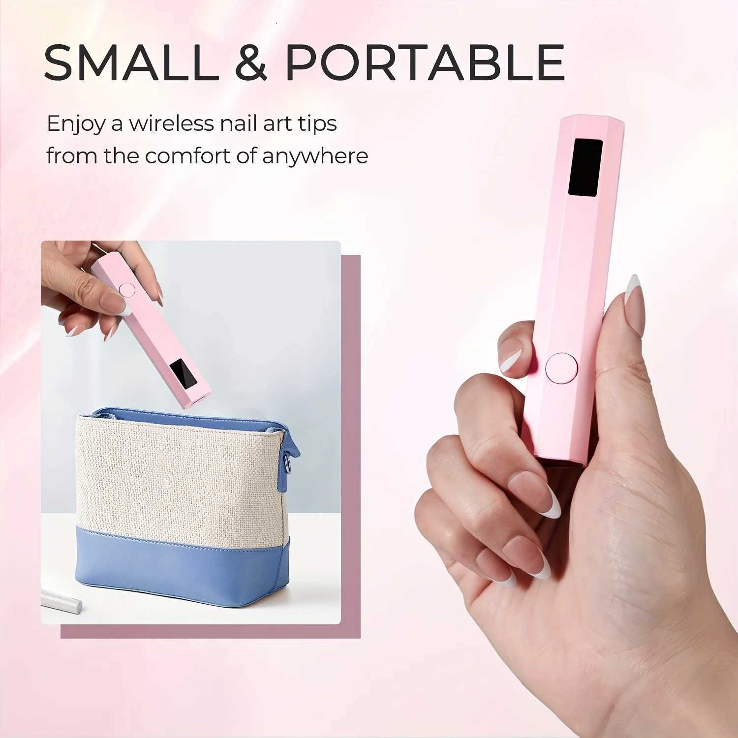 1 Pcs Mini Handheld UV Curing Lamp UV Lamp with LED Display Small Portable Light DIY Gel Lamp Handheld Light LampT251216