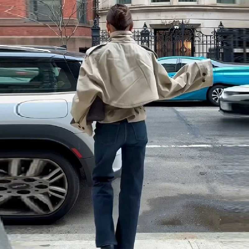 Modest Windbreaker Loose Designers Office Female Retro Trench Coat Women Fashion Casual Chic Jacket Commuting Fall Street WearT251216