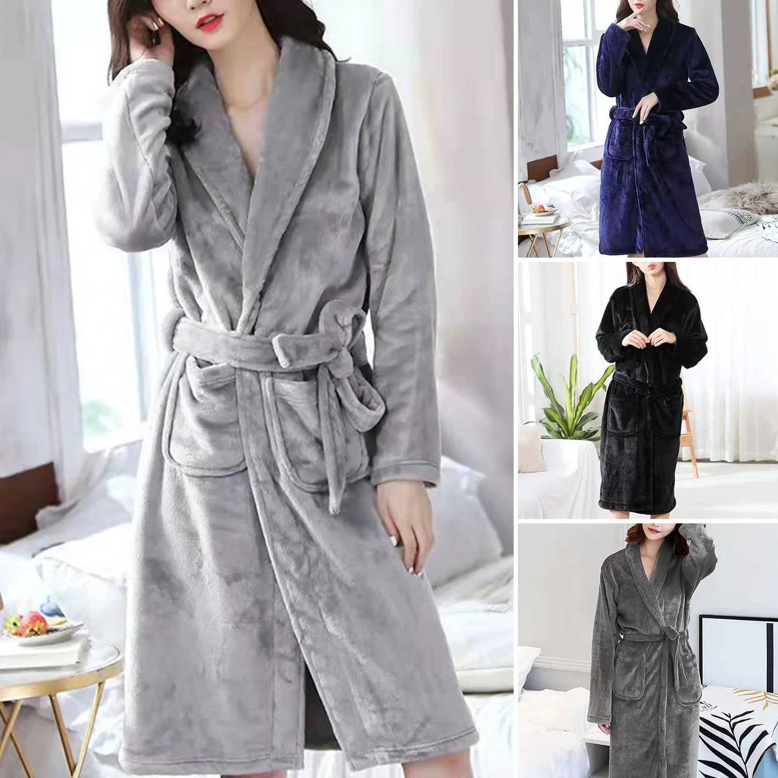 Bathrobe Clothes Nightgown Sleepwear Casual Long Sleeve Mens Man Winter Warm Flannel Robe Plush Shawl Male Bath Robe Lounge Home C251216