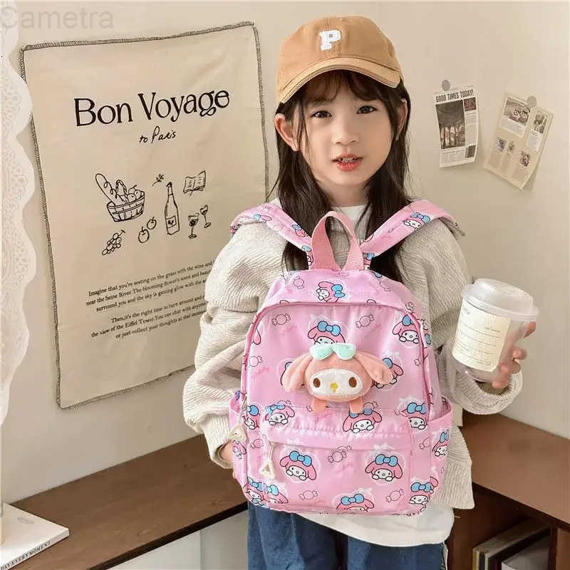Sanrio Kuromi Hello Kittys Child Backpack New Child Bag Cute Cartoon Summer Large Capacity Student Storage School Bag H251216
