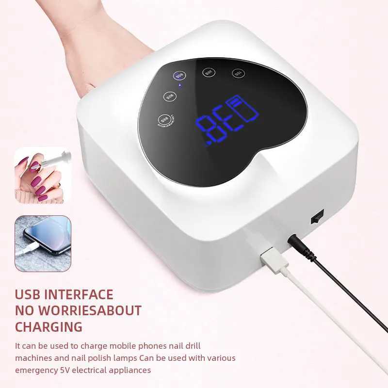 72W Nail Drying Lamp Built-in Battery Cordless UV Led Lamp For Nails Suitable For All Gel Professional Nail Equipment ToolsT251216