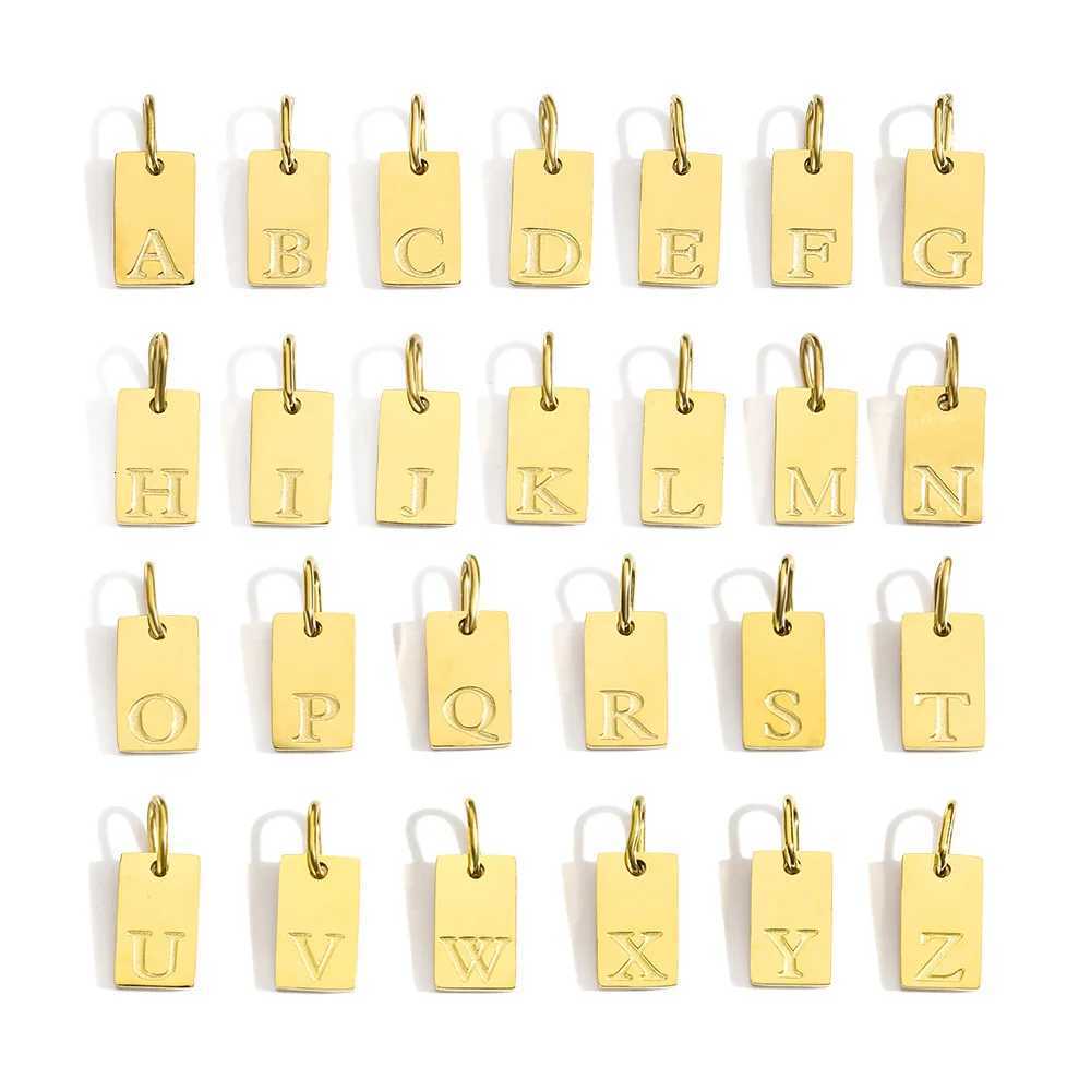 Cute Stainless Steel 18k Gold Color A-Z 26 English Initial Pendant Necklace For Women M251216