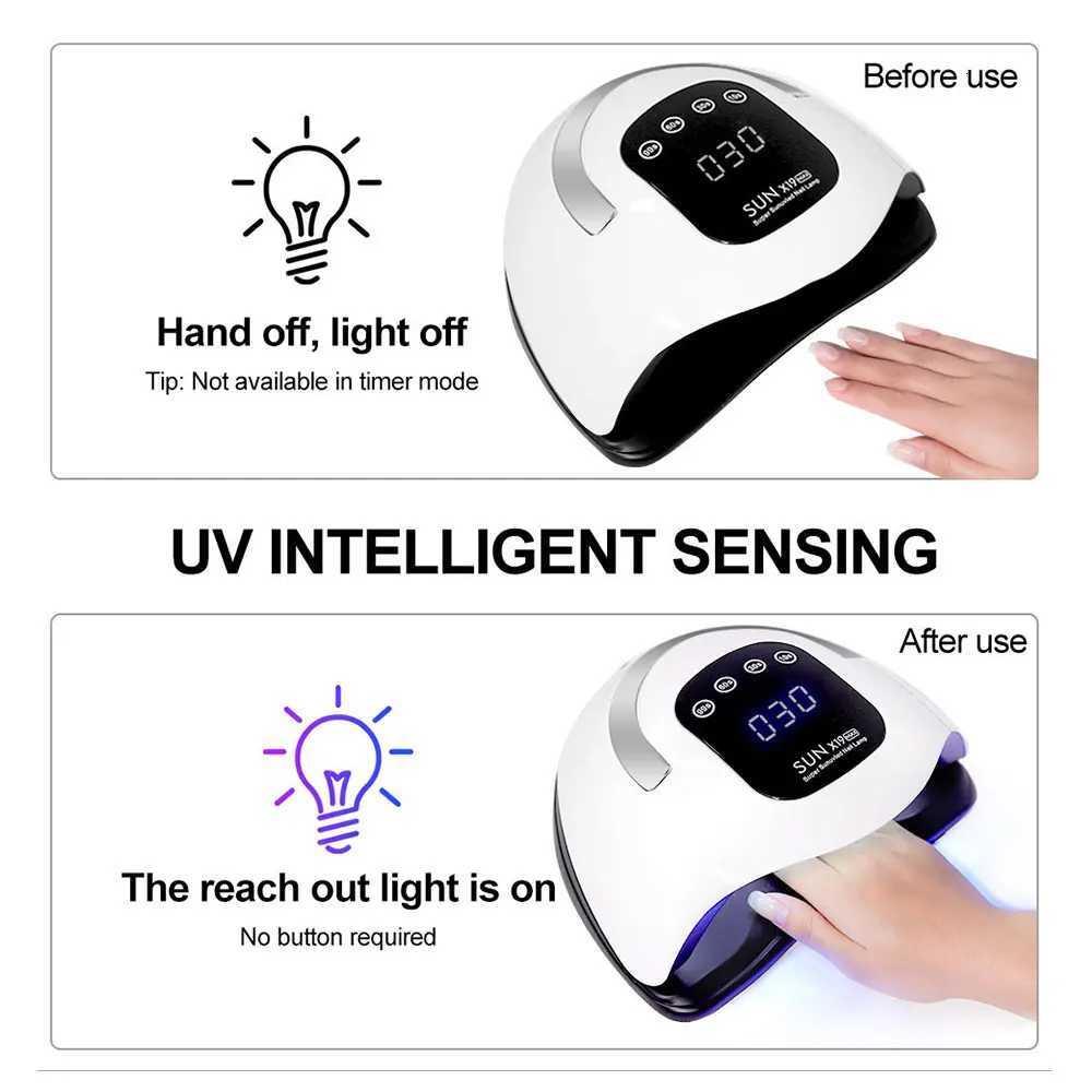 72LED UV Nail Art Lamp Professional High Power Nail Dryer with Sensor Fast Curing Gel Nail Polish Drying Lamp Nail Salon ToolsT251216