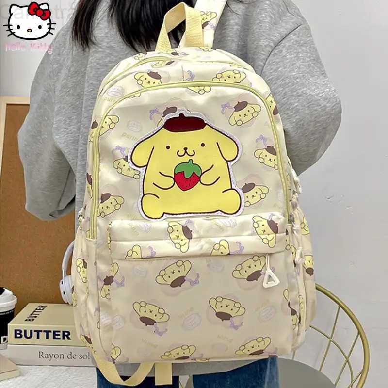 Sanrio Hello Kitty Kuromi Kawaii Anime Cartoon Student Schoolbag Pochacco Fashion Sweet Girl Large Capacity Lightweight Backpack H251216