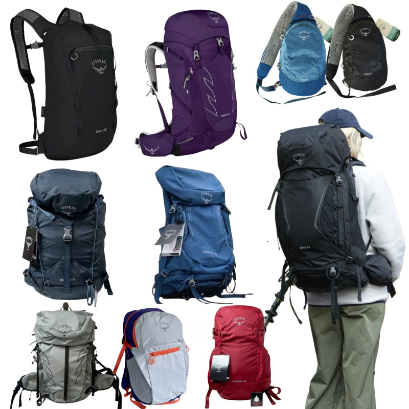 22-48L osprey Outdoor Hiking Backpack Lightweight Hiking Large Capacity Sports Backpack Heavy-Duty Outdoor Sports Backpack Waterproof Multi Capacity Backpack 9