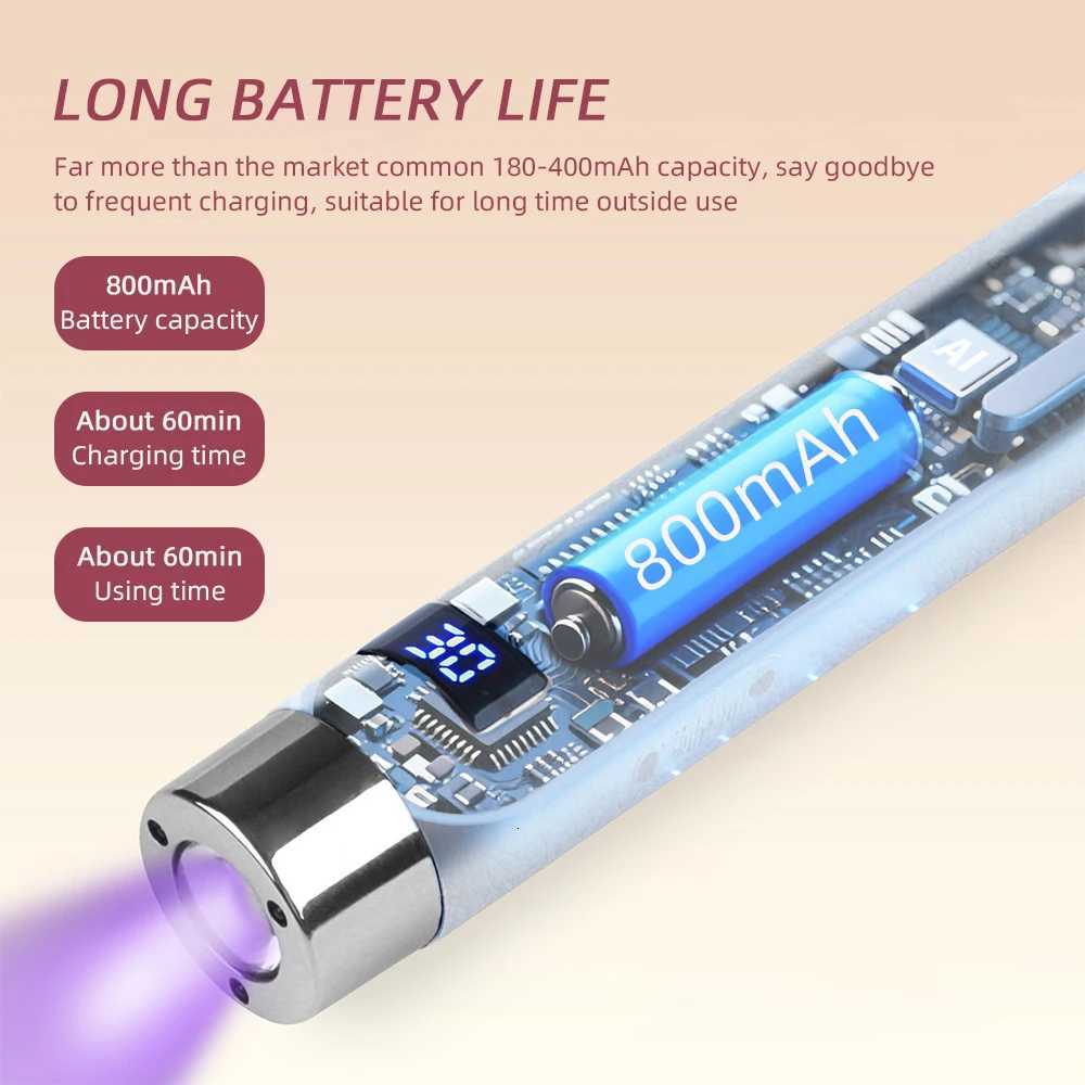 Portable Nail Dryer Light UV Nail Lamp Rechargeable Gel Nails Lamp With Flexible Hose LED Light Nail Art ToolsT251216