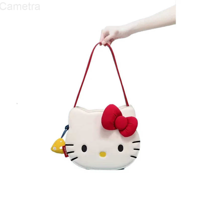 Sanrio PU New Hello Kittys Crossbody Bag Shoulder Bag Anime Cartoon Girl Cute Large Capacity Tote Bag Printing Bags for Woman H251216