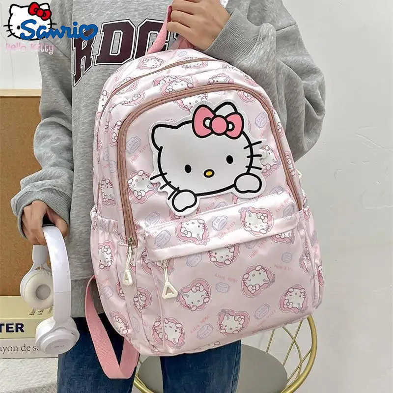 Sanrio Hello Kitty Kuromi Kawaii Anime Cartoon Student Schoolbag Pochacco Fashion Sweet Girl Large Capacity Lightweight Backpack H251216