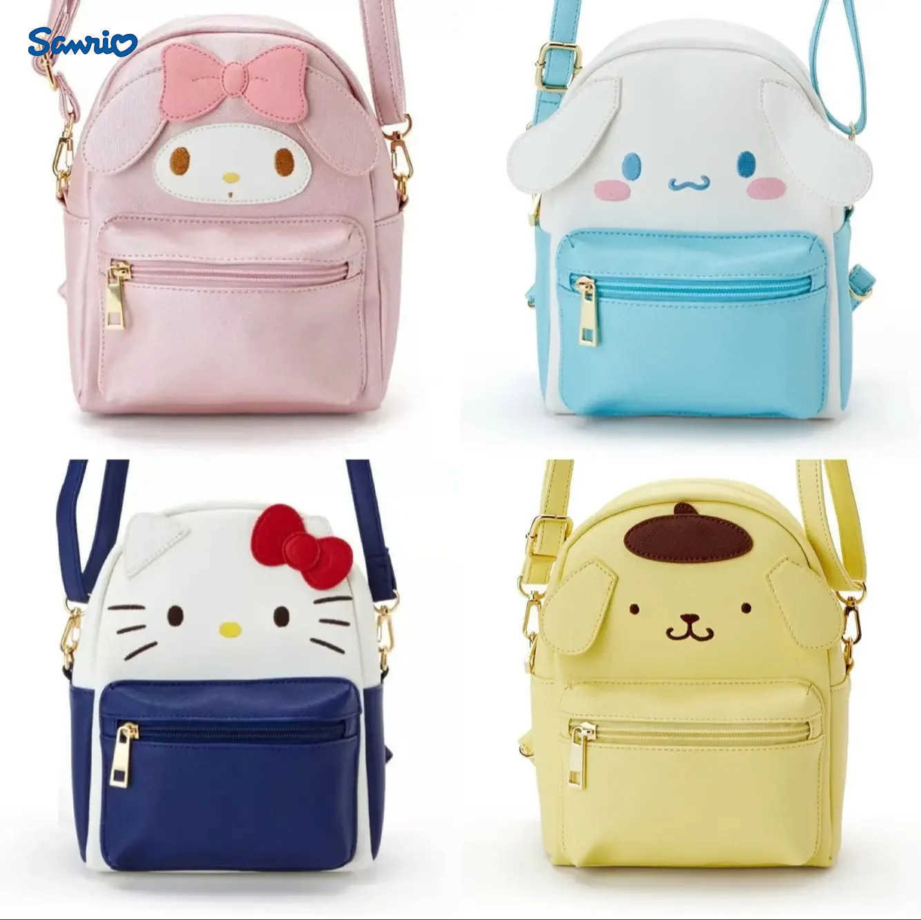 Sanrio Plush Bag Kawaii Kuromi Cinnamoroll Melody Cartoon Anime Handbag Crossbody Cosmetic Travel Storage Bags Women Girls Gifts H251216