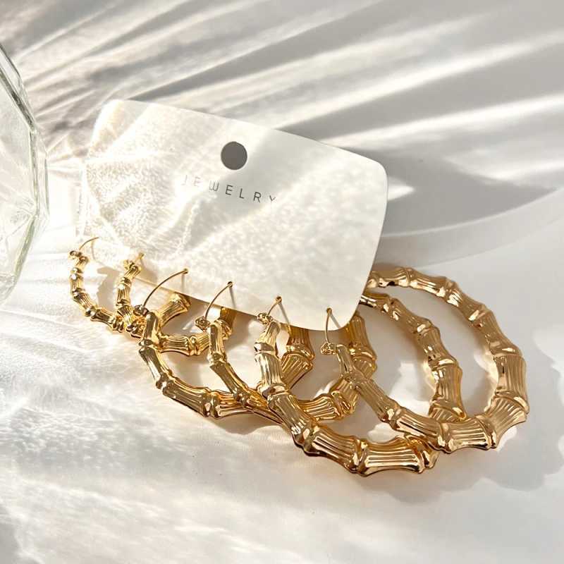 3pairs Set Hoop Earrings Set Big Geometry Round Circle Earring for Women Girls Gold Color Metal Hyperbole Party Jewelry G251216