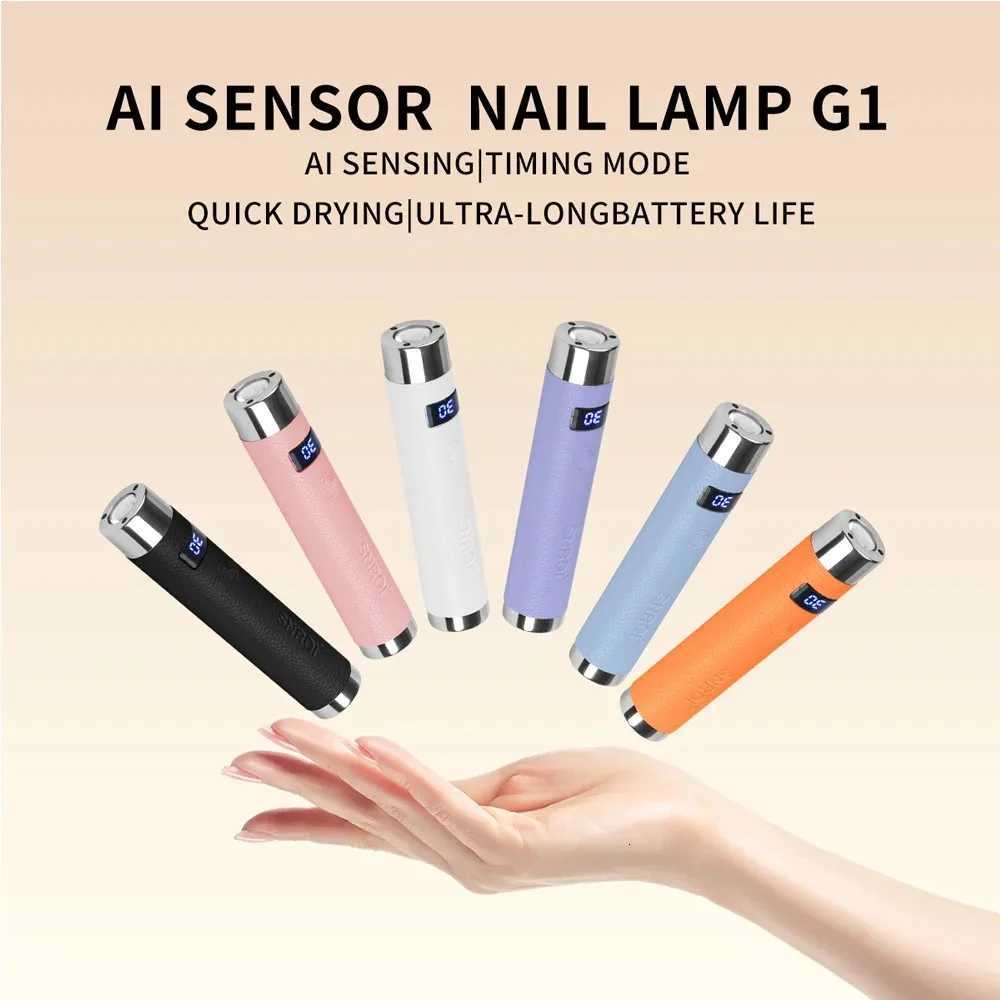Mini UV LED Nail Lamp with Ai Sensor Desk Handhold Drying Lamp Cordless Portable Nail Dryer for Gel Nails Manicure Salon ToolsT251216