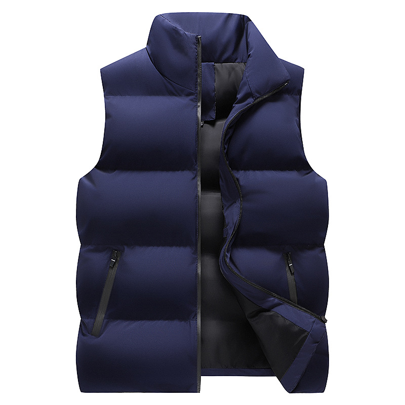 Korean Style Autumn & Winter Cotton Vest for Men - Slim-Fit, Thickened, Padded, Athletic & Casual Gilet, Padded Outerwear Vest