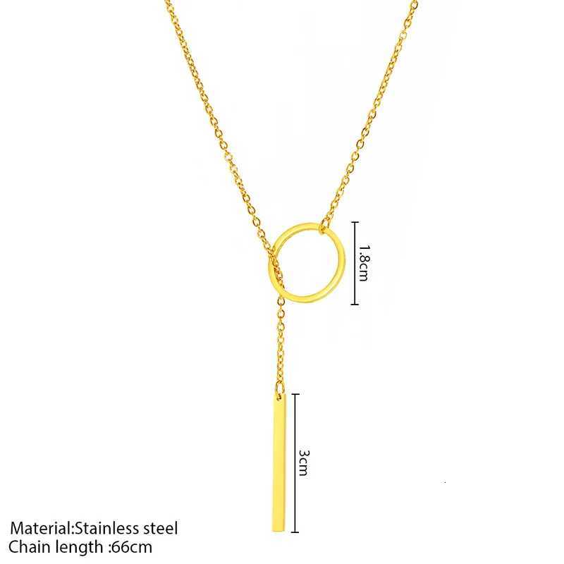 High-quality 316 stainless steel Gold Plated Womens Y necklace anti-fading for daily wear or parties M251216