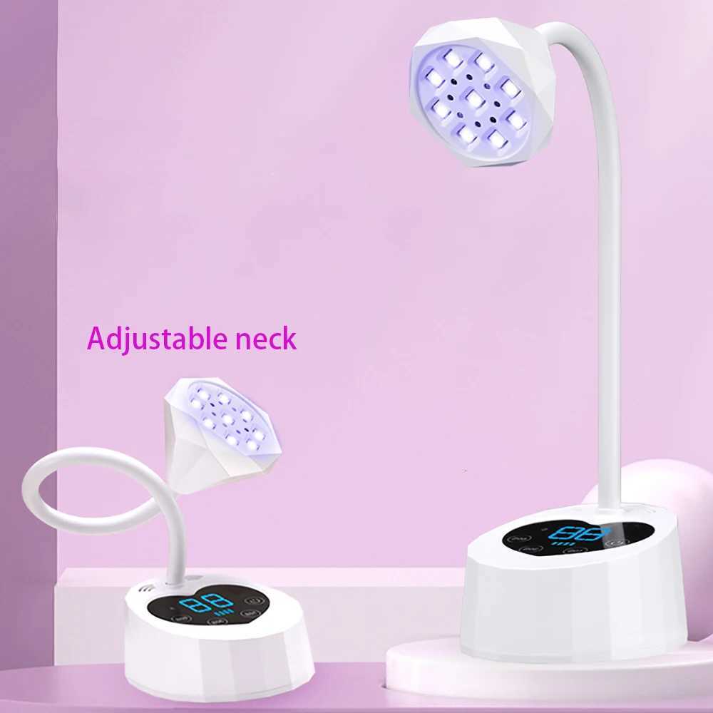 Wireless Nail Lamp LED UV Nail Dryer Rechargeable Auto Sensing Touch Control Fast Drying Nail Light 360 Bendable Table LampT251216