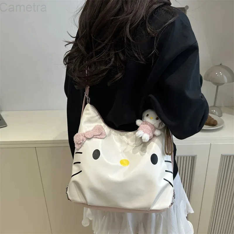 Sanrio 2025 New Model Katie Multi-purpose Backpack for WomenCute Soft Kitty Cat Tote Bag Fashionable Shoulder Bag Shoulder Bag H251216