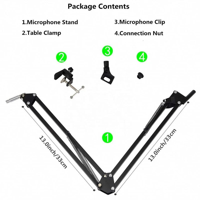 NB-35 Desktop Arm Holder Mic Stand For Bm800 Microphone Stand With A Spider Cantilever Bracket Universal 251215